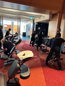 several chair massages